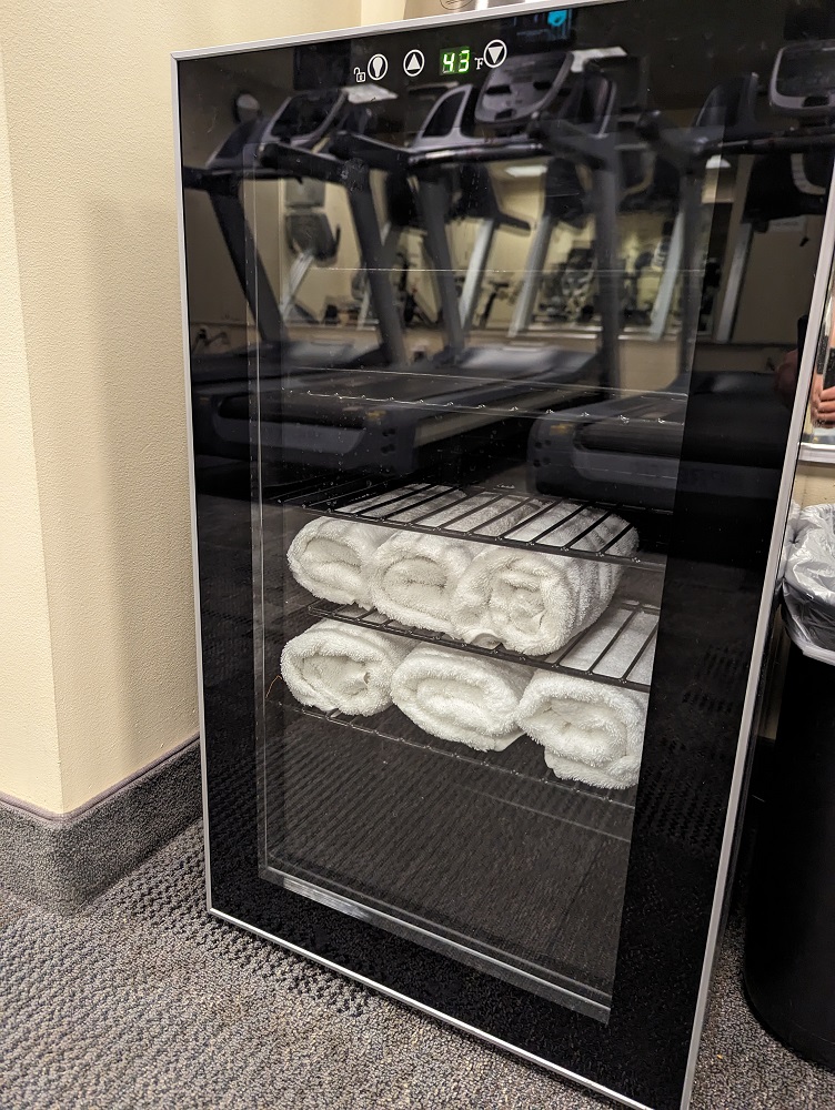 The Historic Davenport in Spokane, WA - Chilled towels in the fitness room