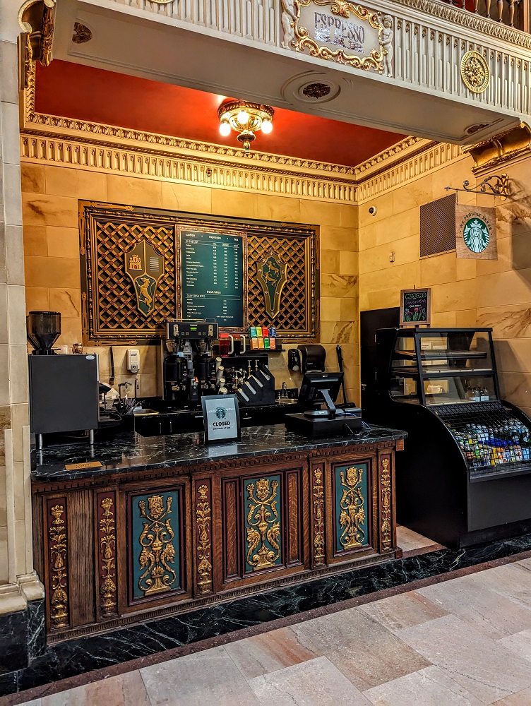 The Historic Davenport in Spokane, WA - Starbucks counter