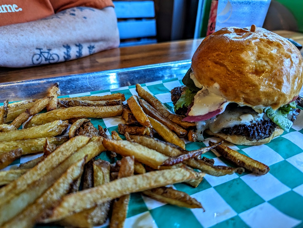 The Original Bison Burger at Boise Fry Company