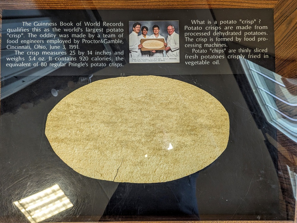 The world's largest potato crisp at the Idaho Potato Museum