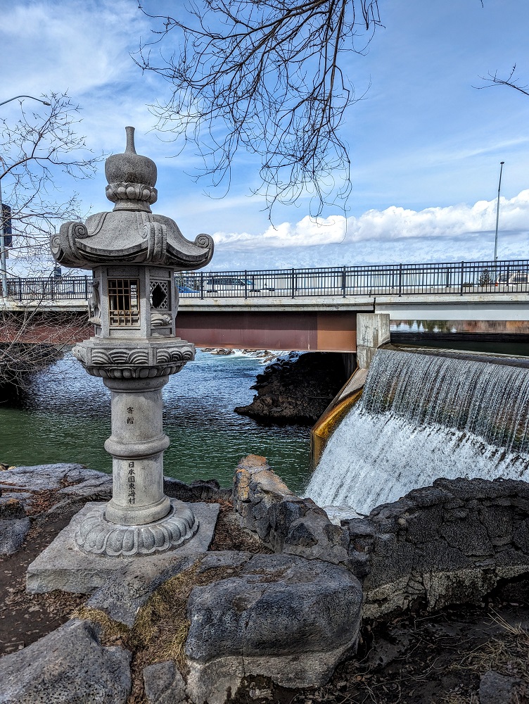 View of Idaho Falls from the Japanese Friendship Garden