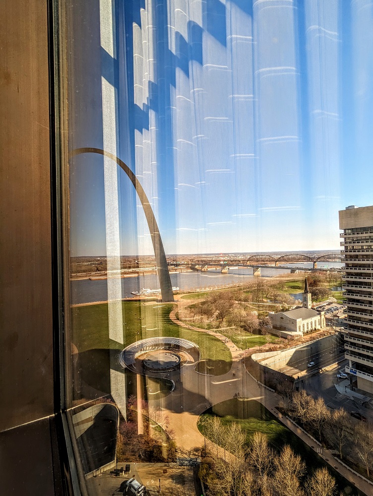 View of the Gateway Arch from our room