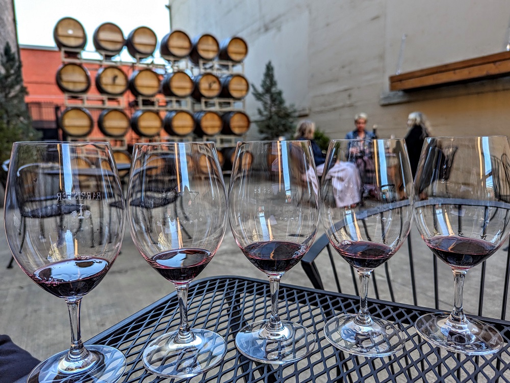 Wine tasting at Barrister Winery in Spokane, WA