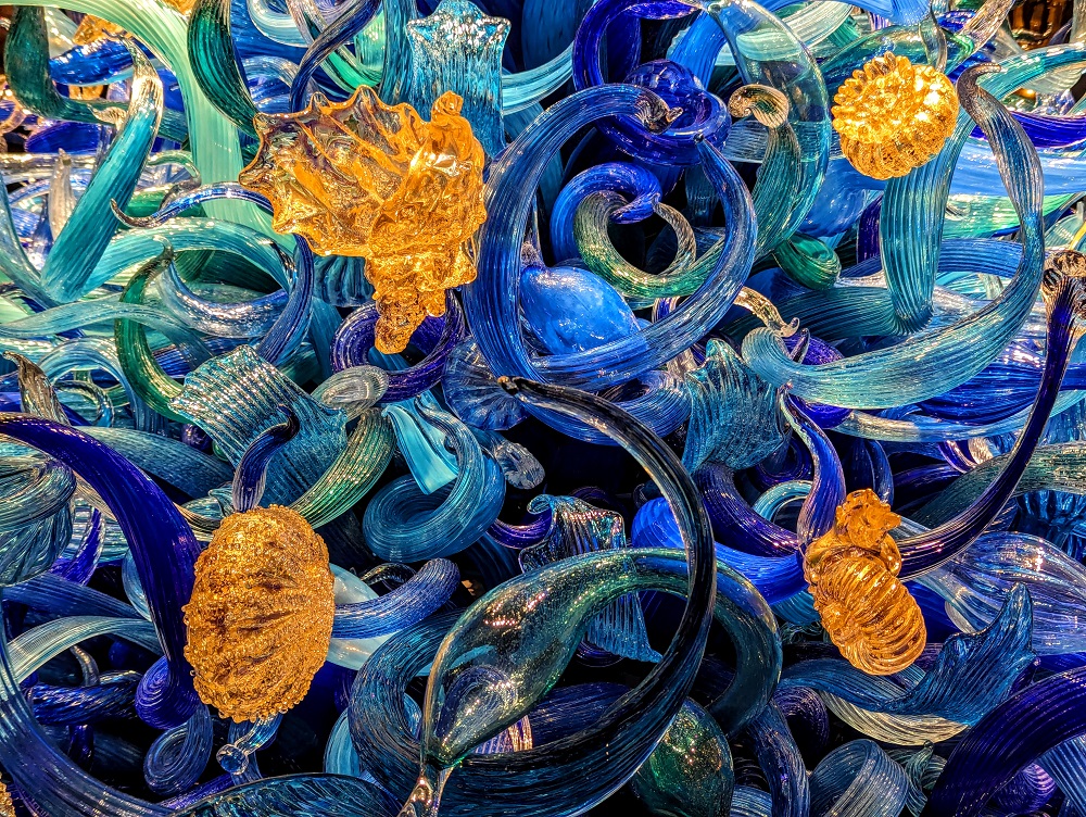 Chihuly Garden and Glass - Close-up of Sealife Tower