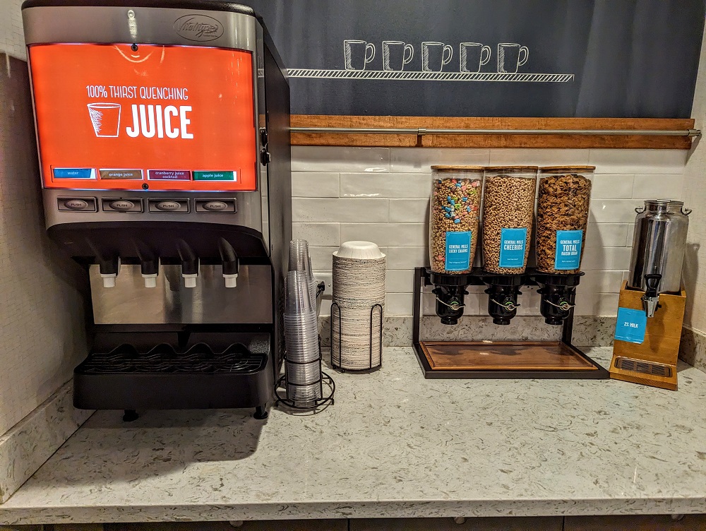 Hampton Inn Leavenworth, WA - Juice & cereal