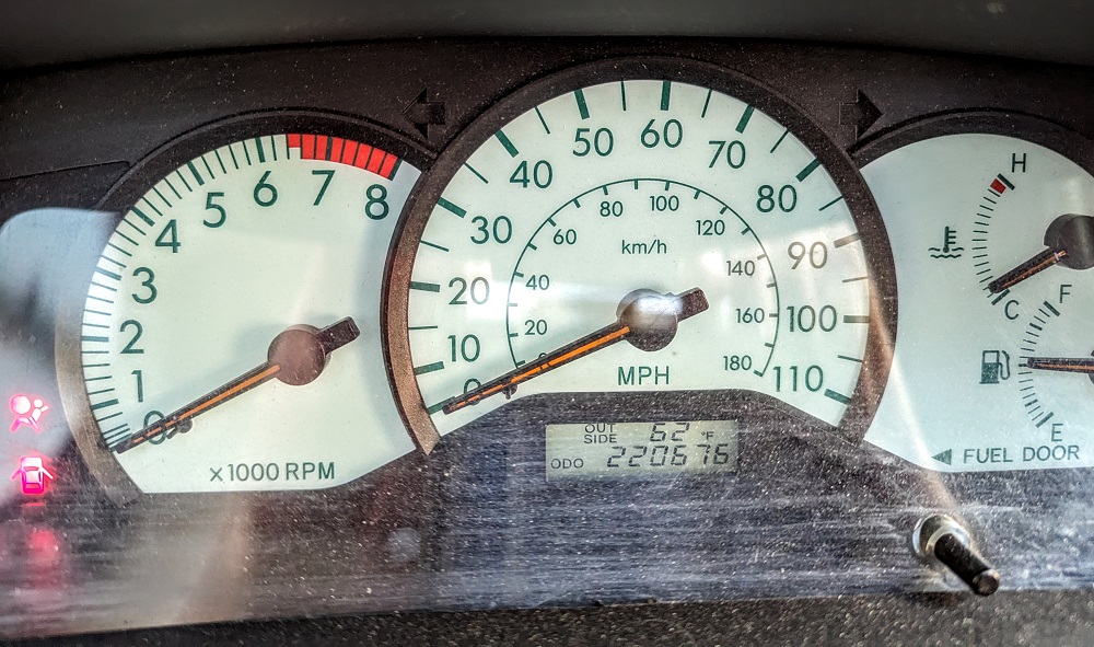 Odometer reading at the end of April 2024