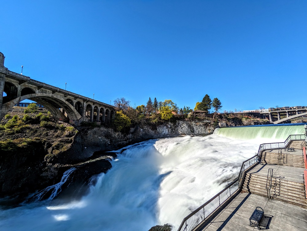 View of Spokane Lower Falls from the SkyRide