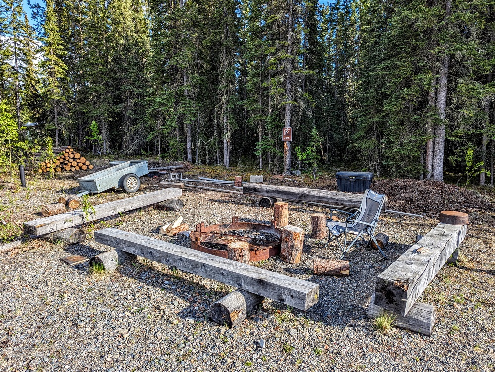 Alaskan Stoves Campground in Tok, AK - Communal fire pit