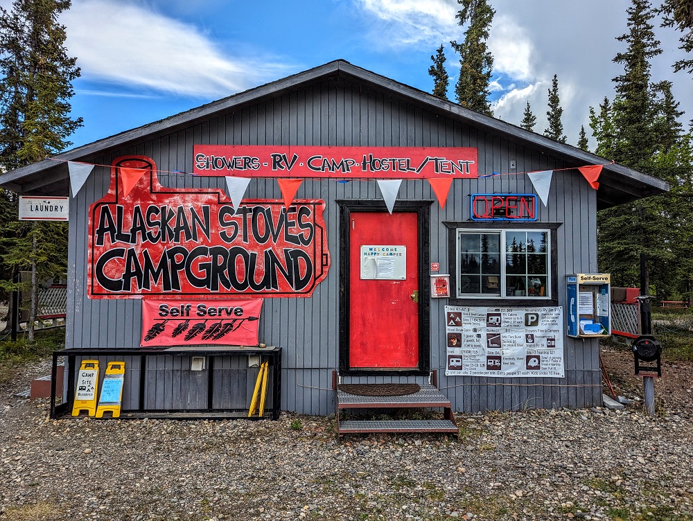 Alaskan Stoves Campground office in Tok, AK