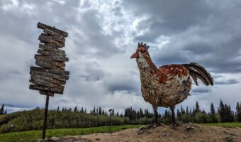 Eggee - the Chicken statue in Chicken, Alaska