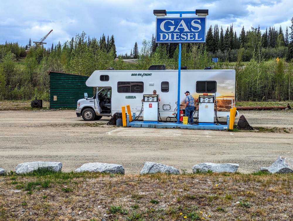 Gas station at The Goldpanner in Chicken, AK