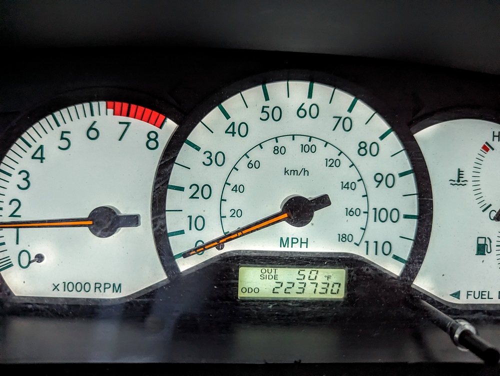 Odometer reading at the end of May 2024