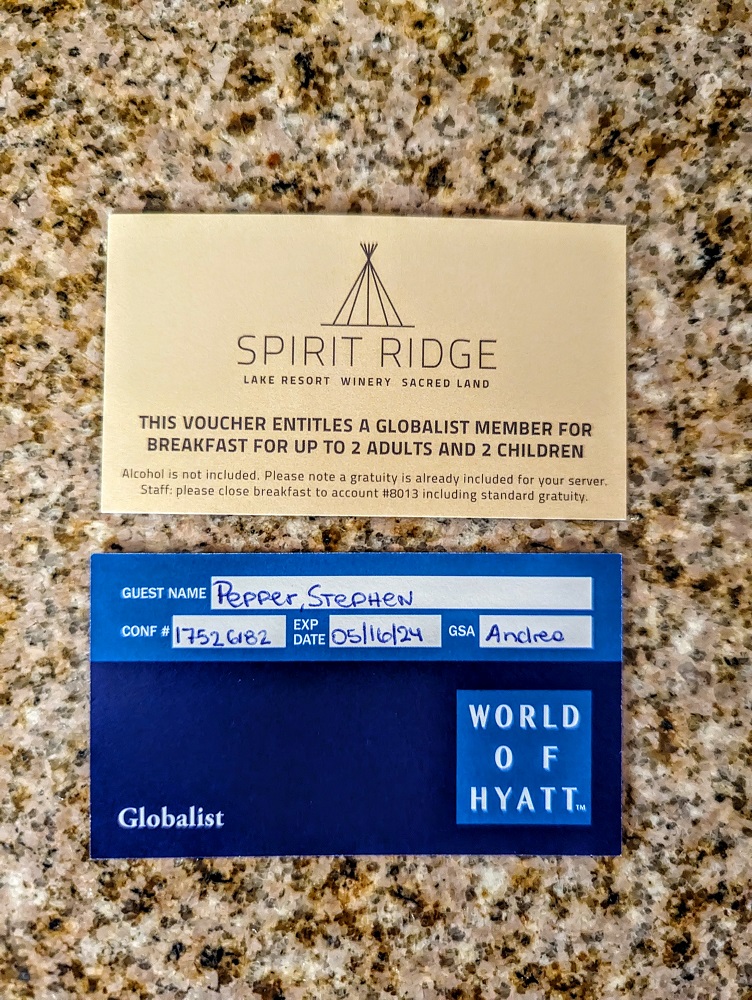 Spirit Ridge Resort in Osoyoos, Canada - Breakfast vouchers