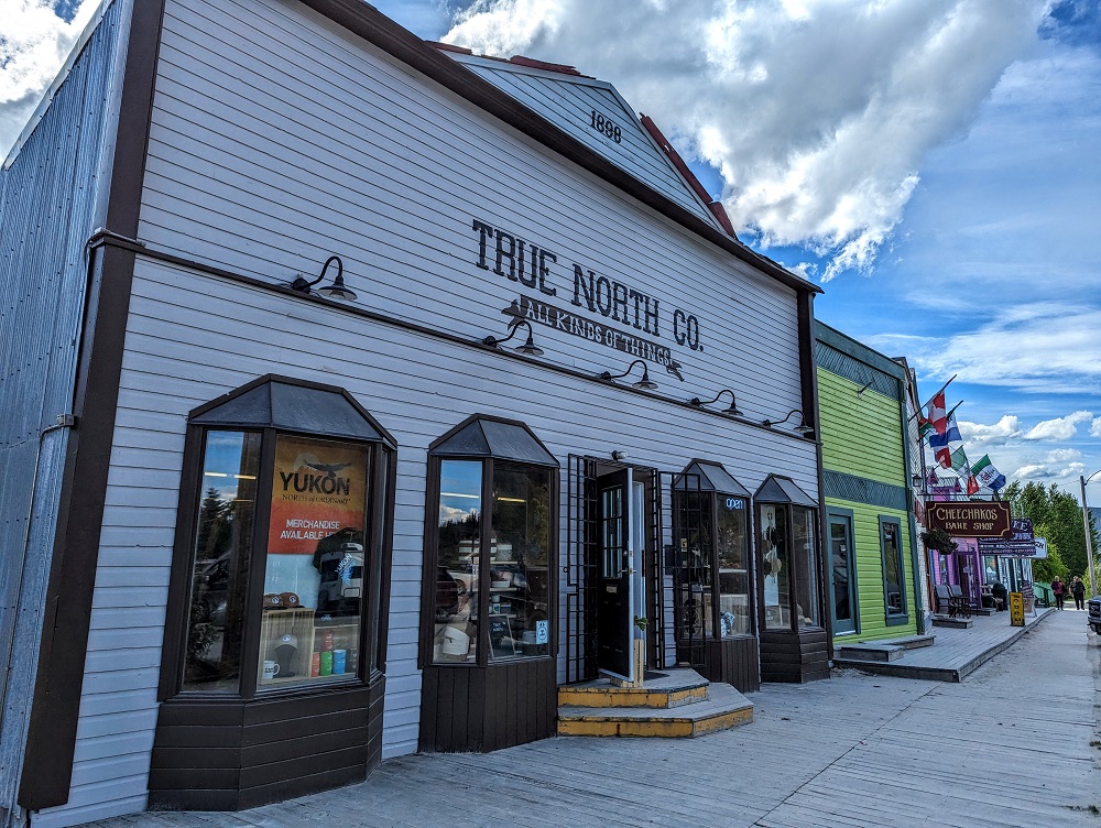 Stores on Front St in Dawson City