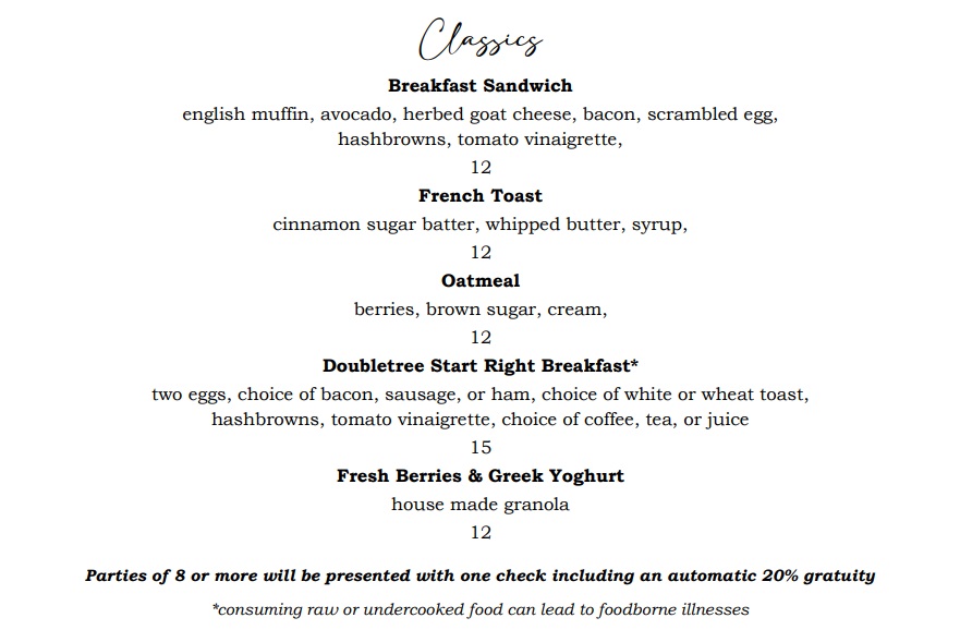 DoubleTree Missoula-Edgewater, MT - Finn breakfast menu 2