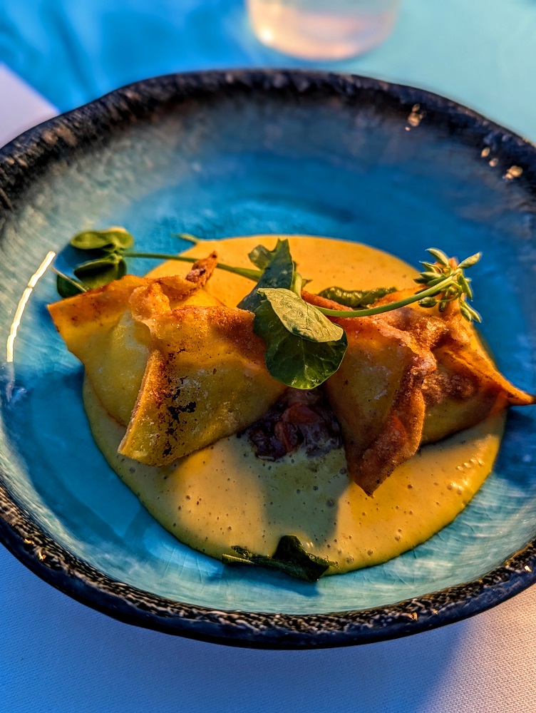 Ithaa Undersea Restaurant - Maldivian crisp lobster fagottini