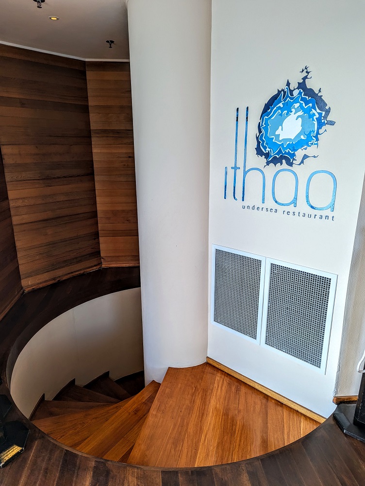 Staircase leading to Ithaa Undersea Restaurant