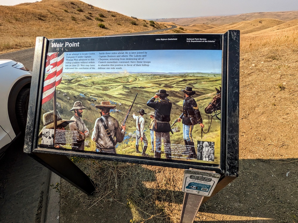 Information board at Little Bighorn Battlefield