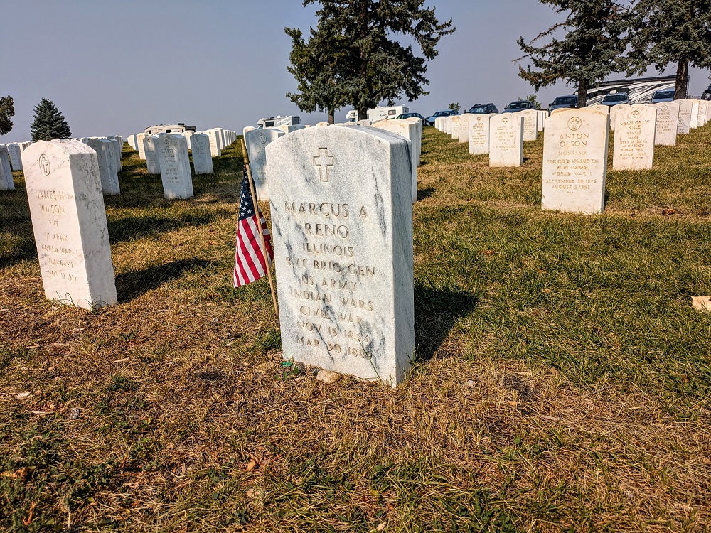 Little Bighorn Battlefield National Monument - Grave of Marcus A Reno