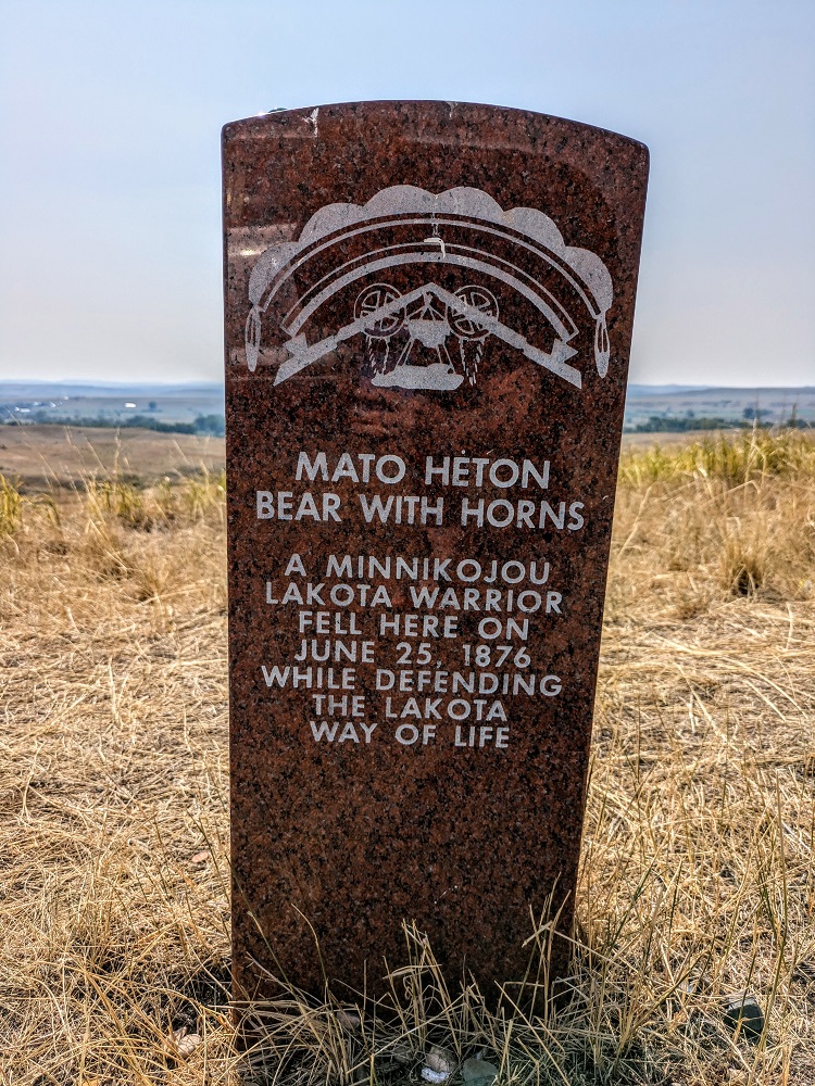 Little Bighorn Battlefield National Monument - Grave of Mato Heton Bear With Horns