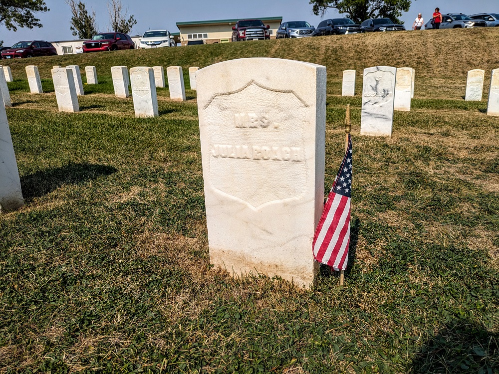 Little Bighorn Battlefield National Monument - Grave of Mrs Julia Roach