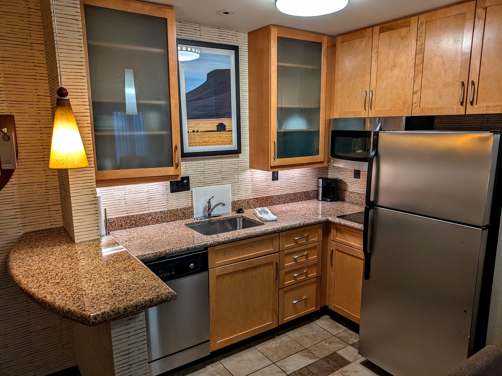 Our kitchen at the Residence Inn Helena