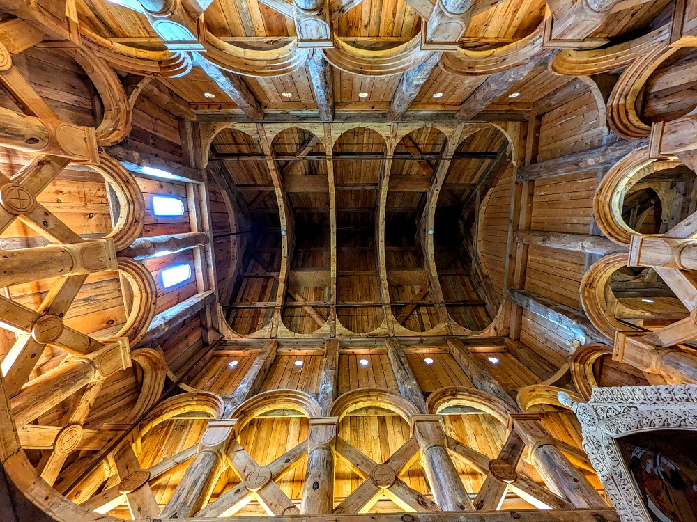 Ceiling of the Hopperstad Stave Church in Moorhead, MN