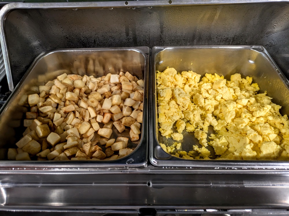 Homewood Suites Jackson, WY - Breakfast potatoes & scrambled eggs