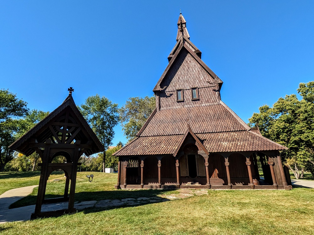 Hopperstad Stave Church in Moorhead, MN