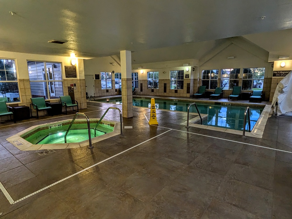 Indoor swimming pool & whirlpool at the Residence Inn Bismarck North, ND