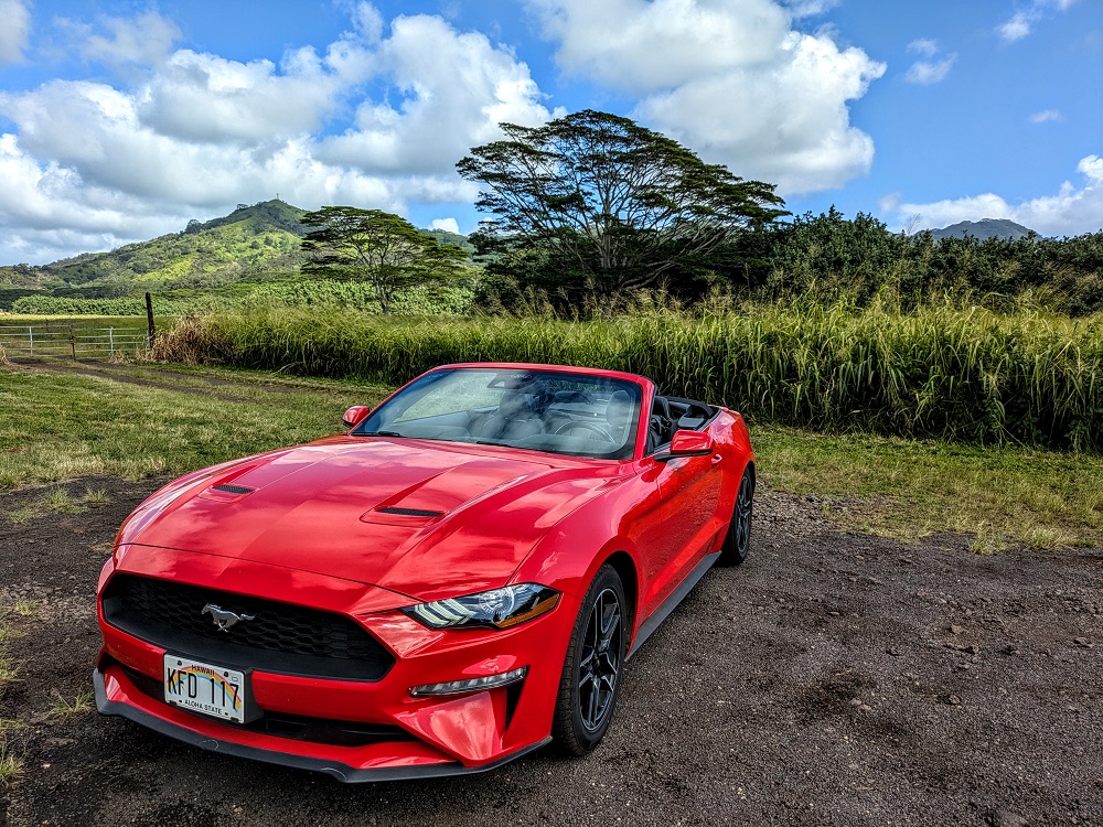 Although we had to book rental cars in Hawaii, we did get a free upgrade to a convertible on Kauai