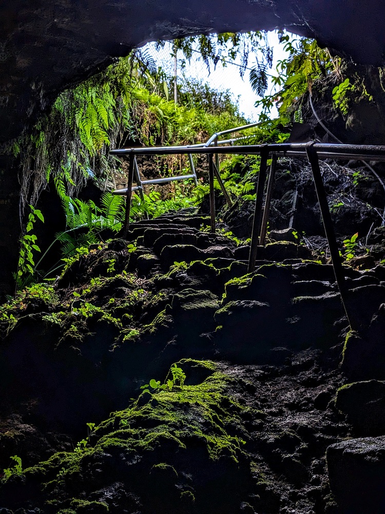 Exiting the Hana Lava Tube