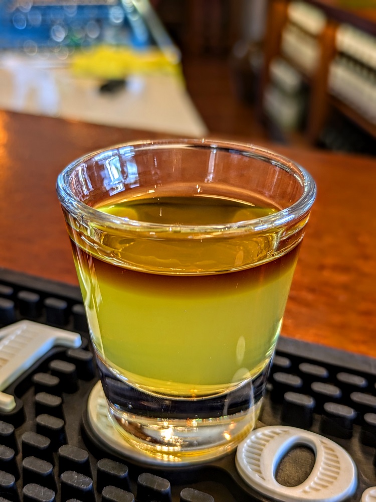Koloa Rum Company - Cocktail shot with dark rum on top
