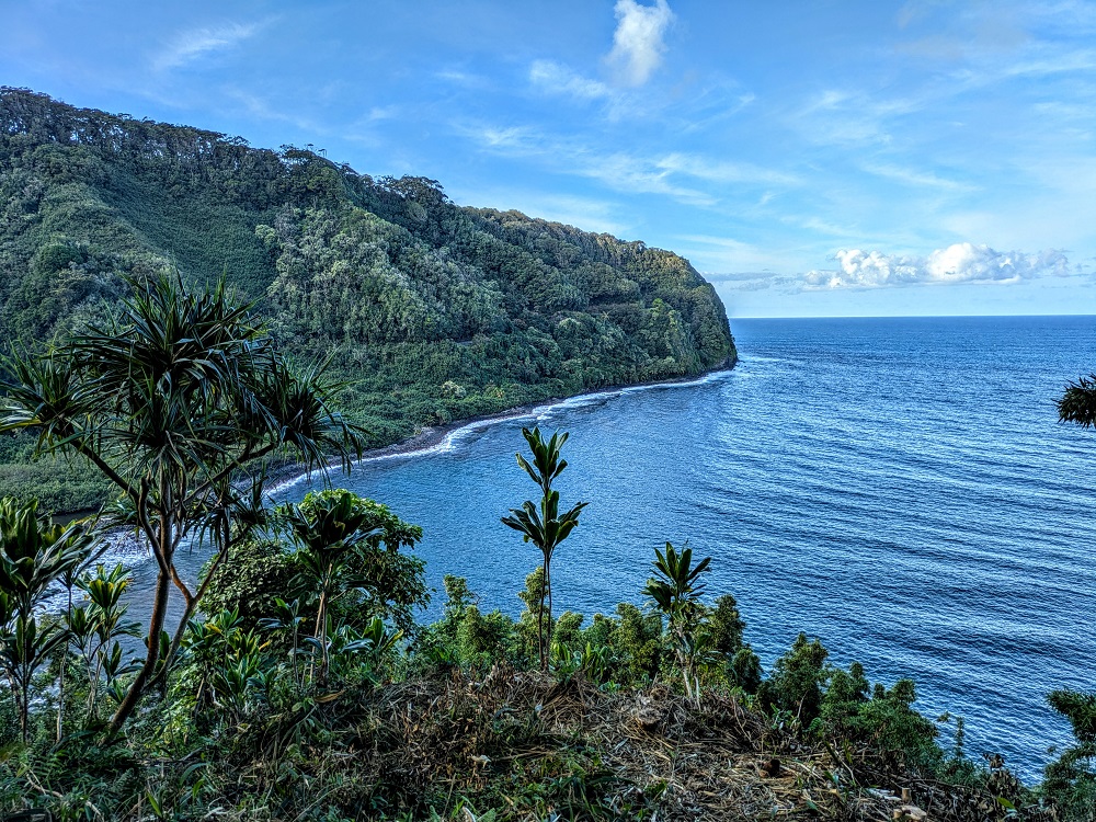 Looking out on Honomanu Bay