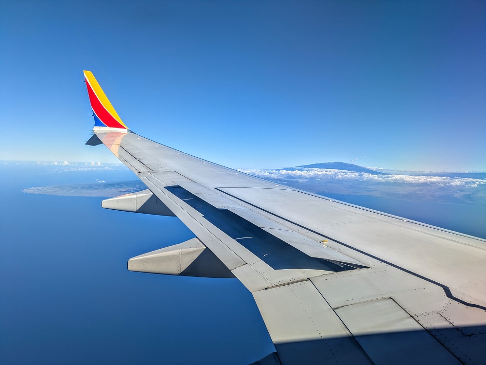 Southwest flight from Maui to the Big Island