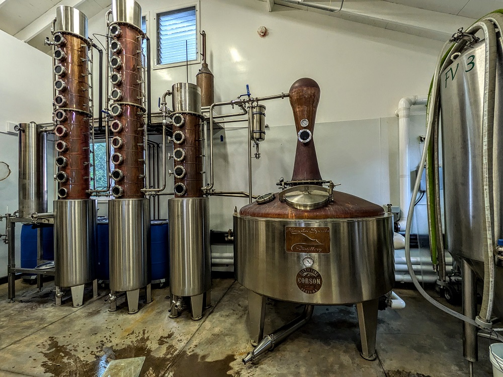 Still and distillers at Hanalei Spirits Distillery in Kauai