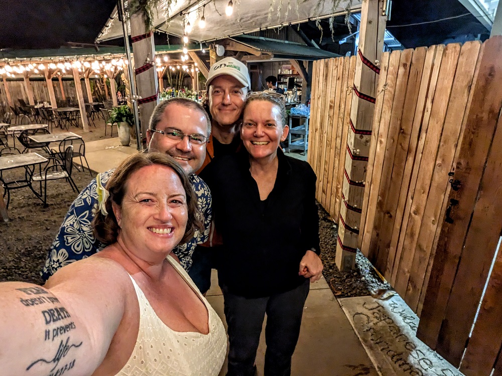 The four of us at the end of the night