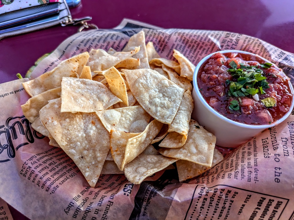 Chips & salsa at Spinners in Kailua-Kona, HI