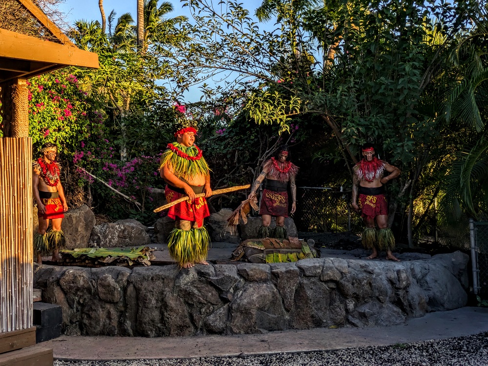 Initial welcome at Chief's Luau
