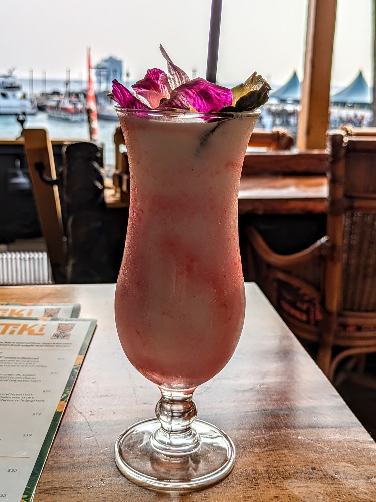 Lava Flow cocktail at Cheeky Tiki in Kailua-Kona, HI
