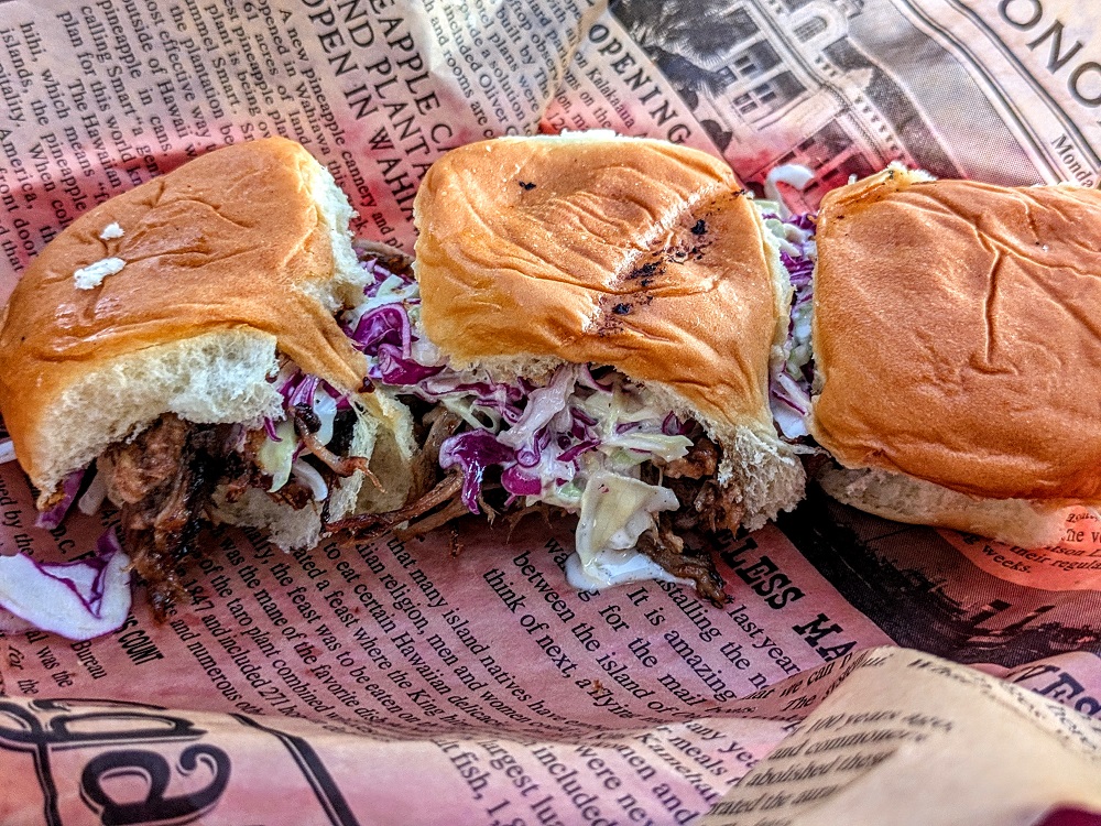 Pork sliders at Spinners in Kailua-Kona, HI