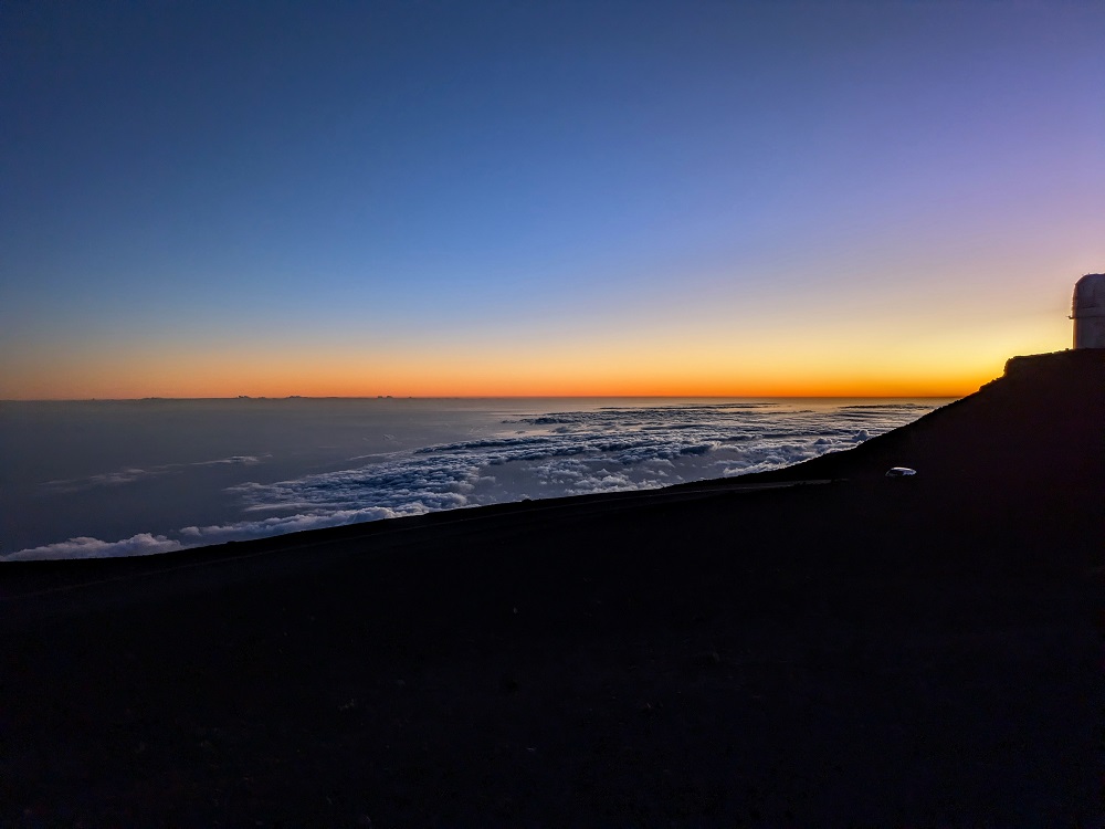 Post-sunset view from Haleakala summit