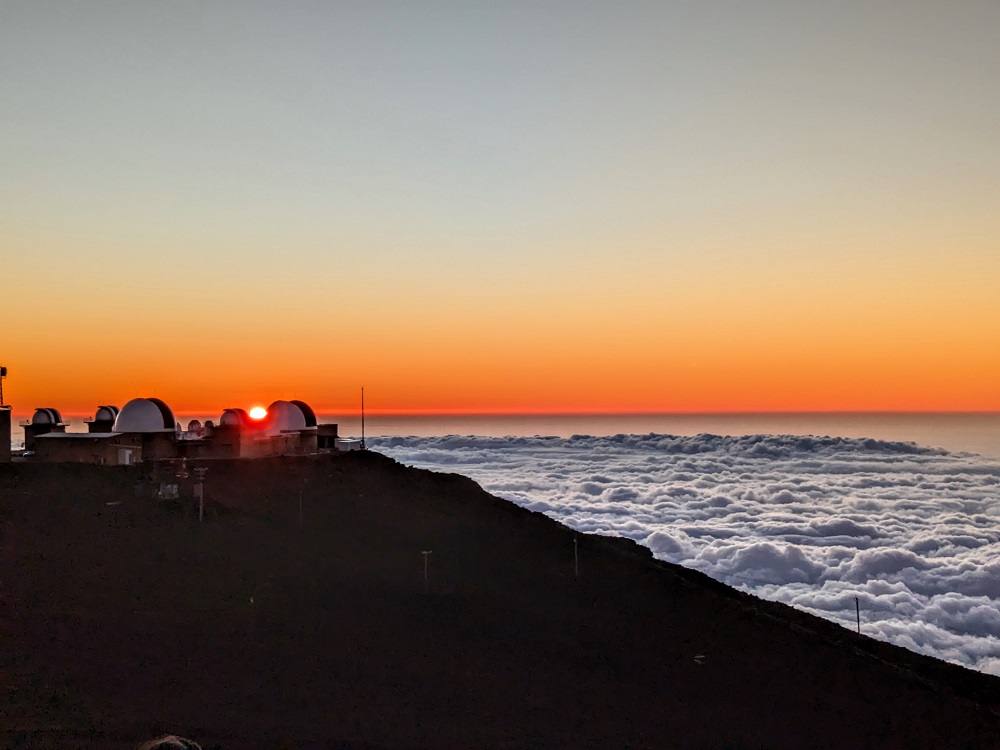 Sunset view from Haleakala summit