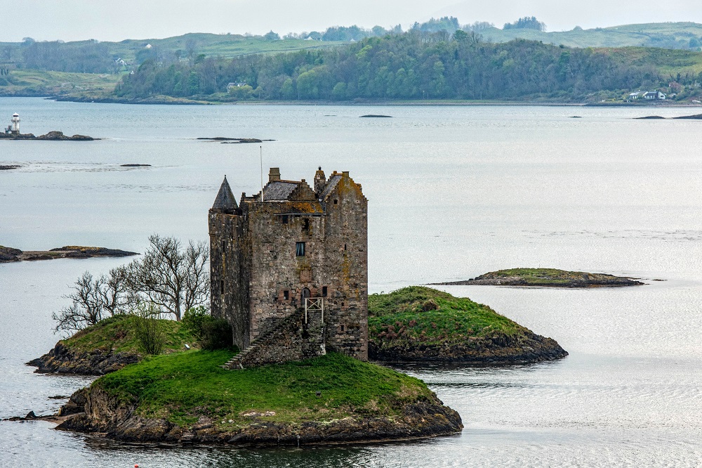 Castle Stalker in Loch Linnhe, Scotland