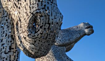 Close up of The Kelpies