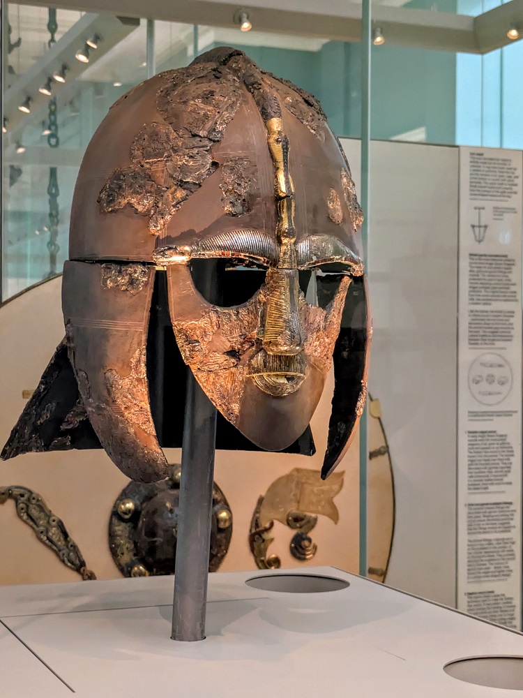 Helmet from Sutton Hoo dating back to ~600 AD