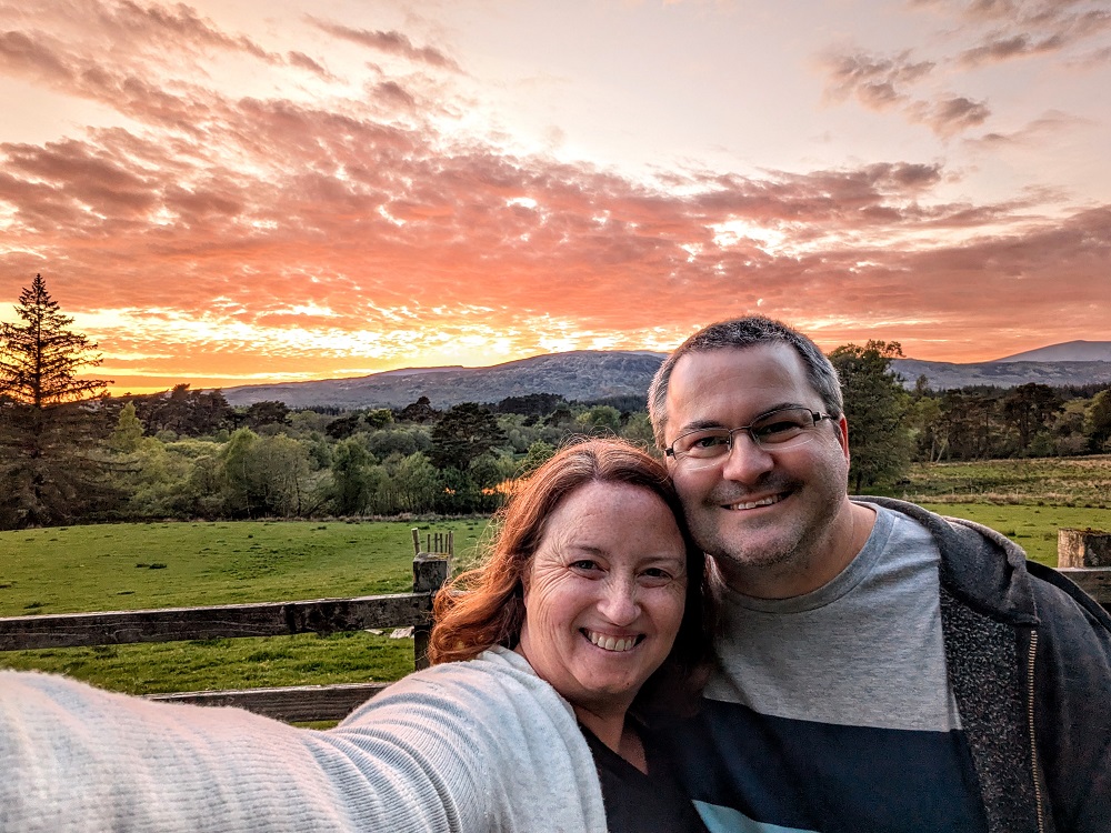 Inverlochy Castle Hotel - Shae and me at sunset
