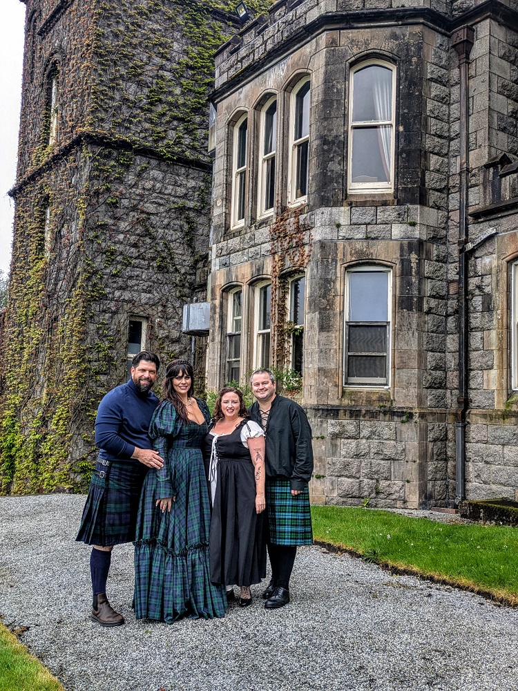 Inverlochy Castle Hotel - The four of us dressed up