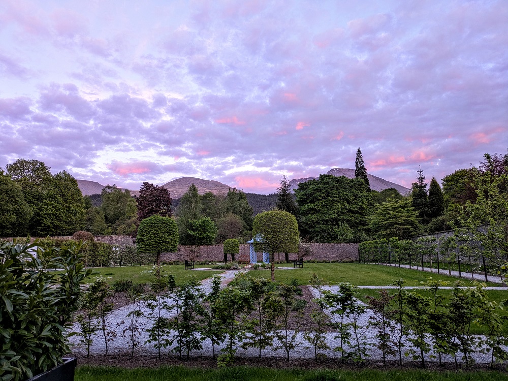 Inverlochy Castle Hotel - Walled garden at sunset