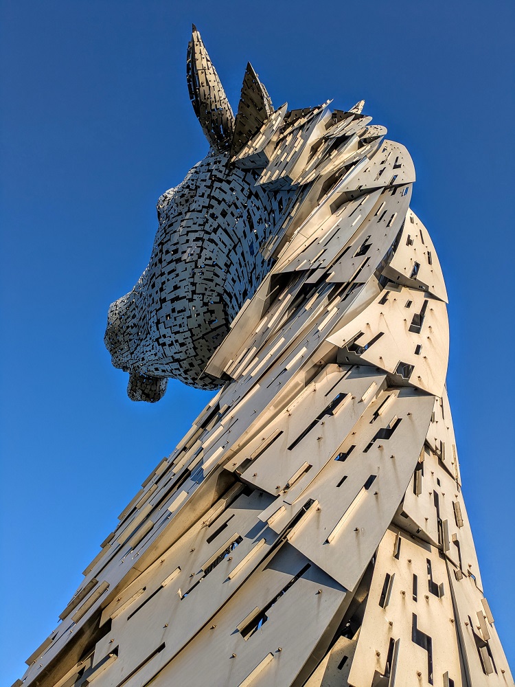 Mane on one of The Kelpies